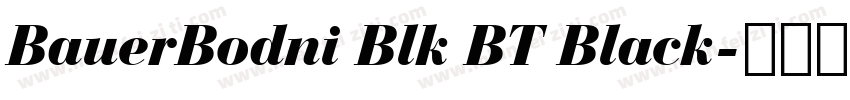 BauerBodni Blk BT Black字体转换